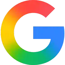 Google Logo mit buntem G auf weißem Hintergrund